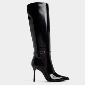 Aldo Maellie Black Knee-High Boot, Stiletto Heel NWOB